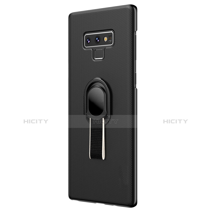 Coque Plastique Rigide Mat avec Support Bague Anneau Aimante pour Samsung Galaxy Note 9 Noir Plus