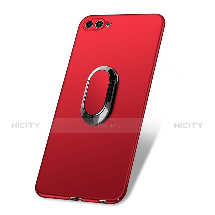 Coque Plastique Rigide Mat avec Support Bague Anneau pour Huawei Nova 2S Rouge Plus