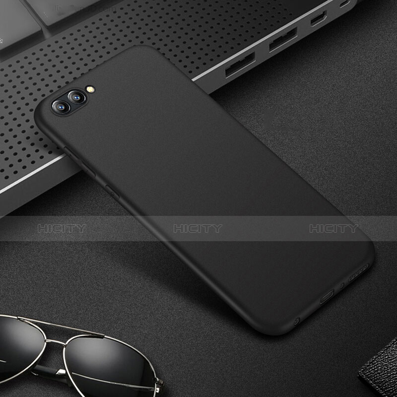 Coque Plastique Rigide Mat avec Support Bague Anneau Q02 pour Huawei Honor V10 Noir Plus