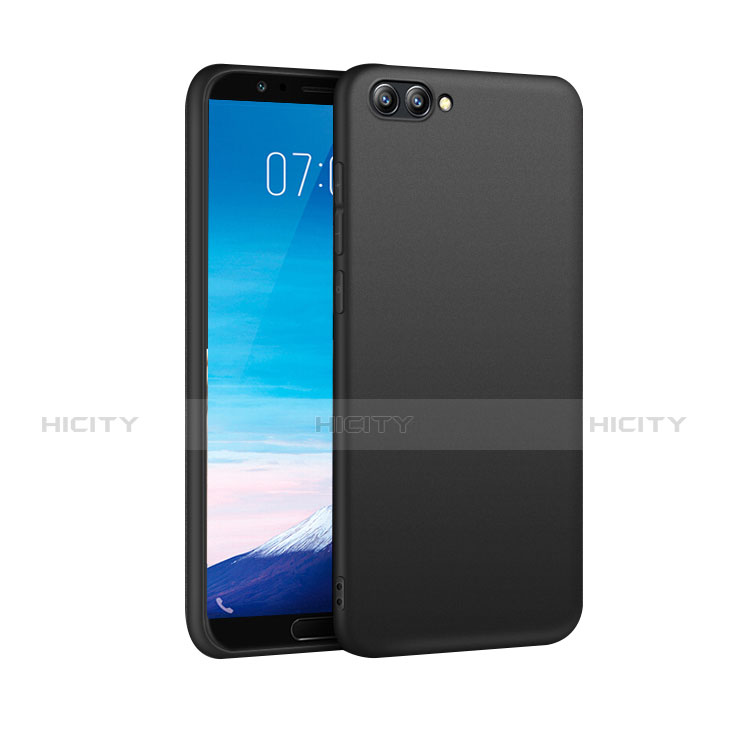 Coque Plastique Rigide Mat avec Support Bague Anneau Q02 pour Huawei Honor View 10 Noir Plus