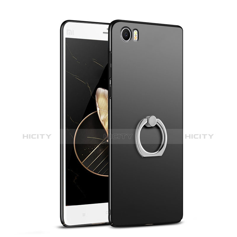 Coque Plastique Rigide Mat avec Support Bague Anneau R01 pour Xiaomi Mi Note Noir Plus