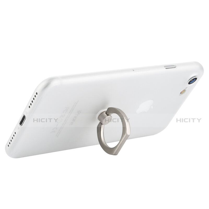 Coque Plastique Rigide Mat et Support Bague Anneau F01 pour Apple iPhone SE (2020) Blanc Plus