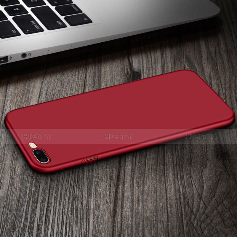 Coque Plastique Rigide Mat et Support Bague Anneau pour Apple iPhone 8 Plus Rouge Plus