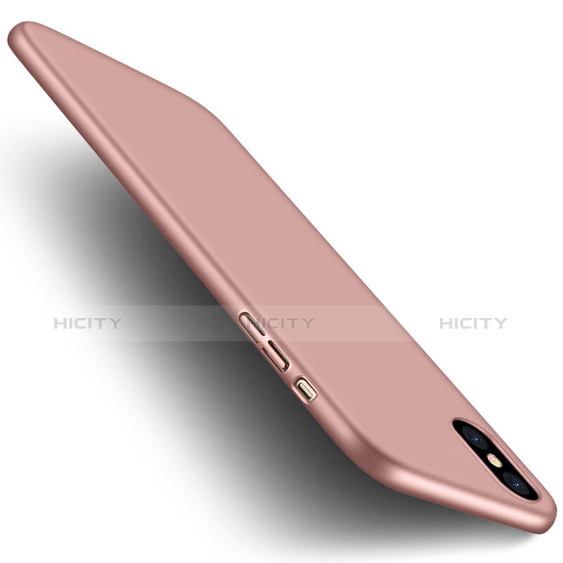 Coque Plastique Rigide Mat et Support Bague Anneau pour Apple iPhone Xs Max Rose Plus