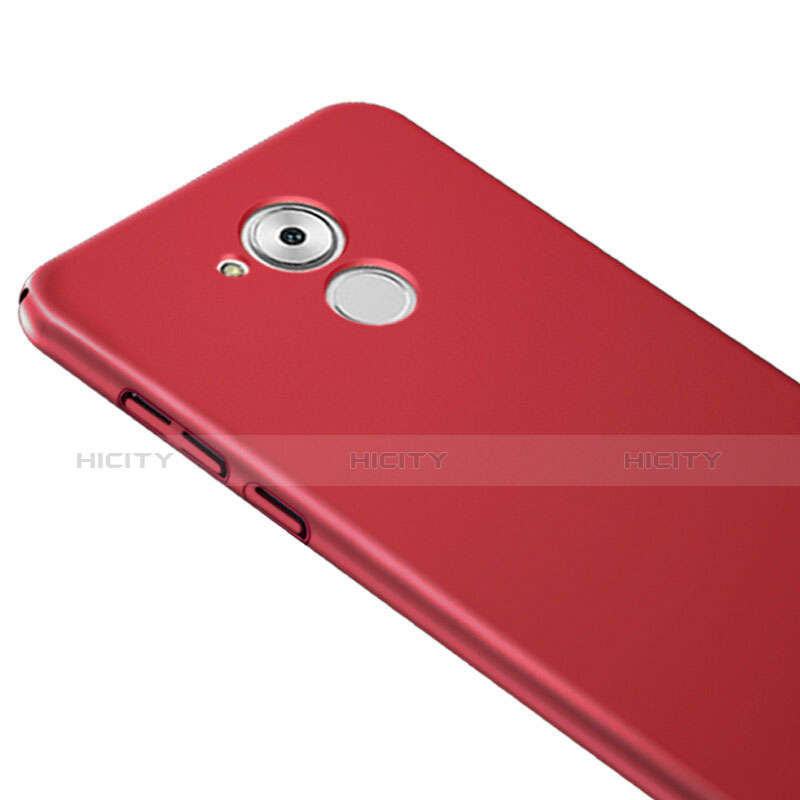 Coque Plastique Rigide Mat et Support Bague Anneau pour Huawei Enjoy 6S Rouge Plus