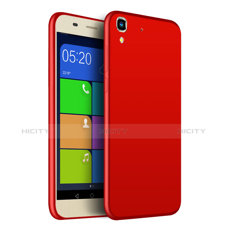 Coque Plastique Rigide Mat et Support Bague Anneau pour Huawei Honor 4A Rouge Plus