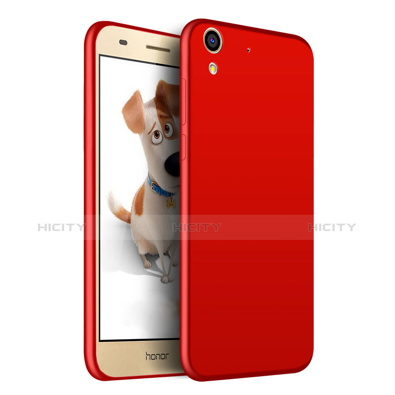 Coque Plastique Rigide Mat et Support Bague Anneau pour Huawei Honor Holly 3 Rouge Plus