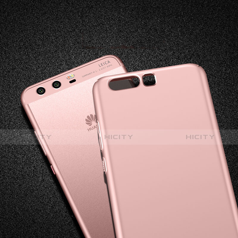 Coque Plastique Rigide Mat et Support Bague Anneau pour Huawei P10 Plus Rose Plus