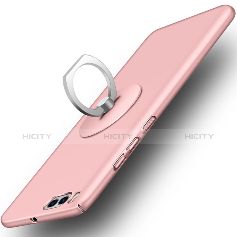 Coque Plastique Rigide Mat et Support Bague Anneau pour Xiaomi Mi 6 Rose Plus