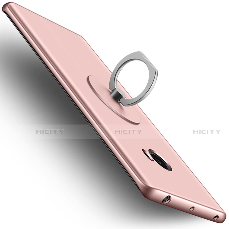 Coque Plastique Rigide Mat et Support Bague Anneau pour Xiaomi Mi Note 2 Or Rose Plus