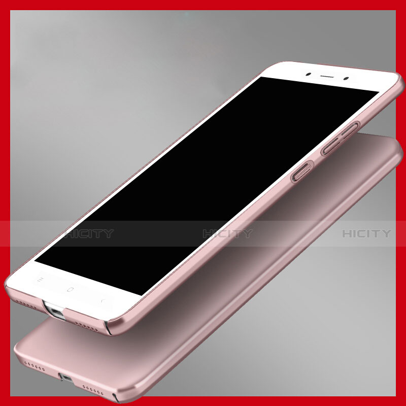 Coque Plastique Rigide Mat et Support Bague Anneau pour Xiaomi Redmi Note 4X High Edition Or Rose Plus