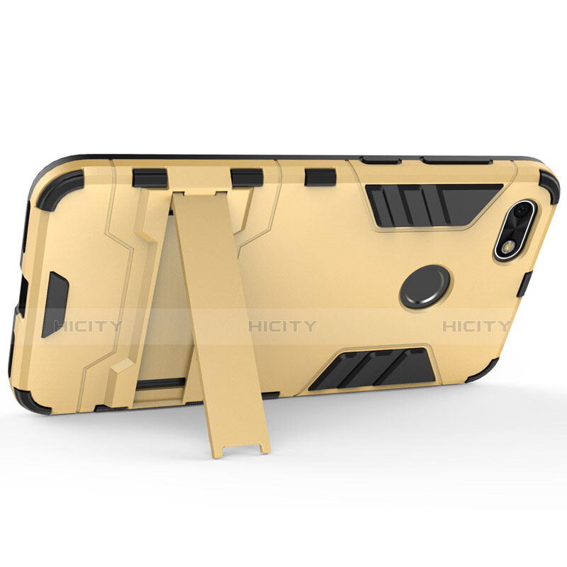 Coque Plastique Rigide Mat et Support pour Huawei Enjoy 7 Or Plus