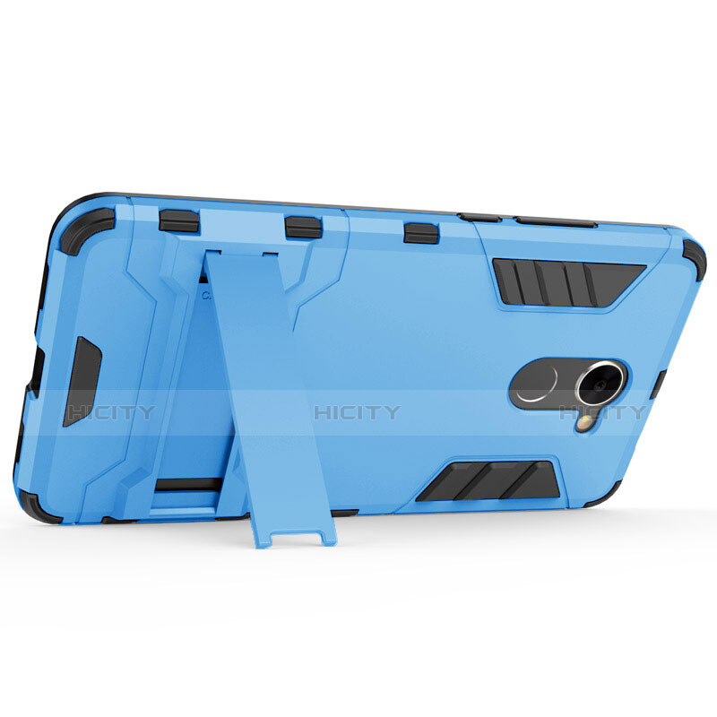 Coque Plastique Rigide Mat et Support pour Huawei Enjoy 7 Plus Bleu Plus