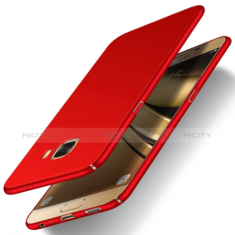 Coque Plastique Rigide Mat M01 pour Samsung Galaxy C7 SM-C7000 Rouge Plus