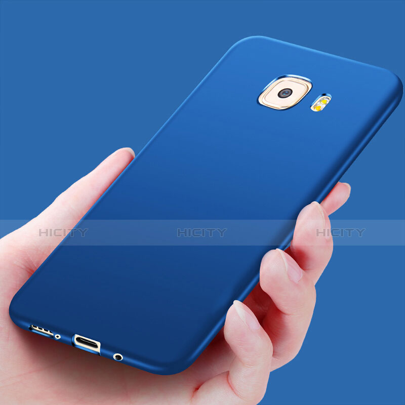 Coque Plastique Rigide Mat M01 pour Samsung Galaxy C9 Pro C9000 Bleu Plus