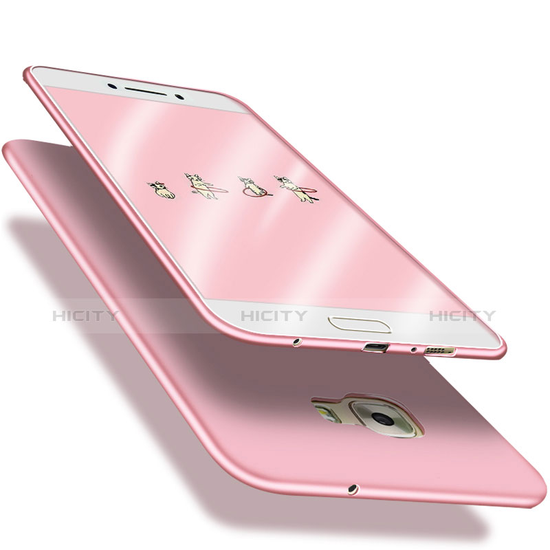 Coque Plastique Rigide Mat M01 pour Samsung Galaxy C9 Pro C9000 Or Rose Plus