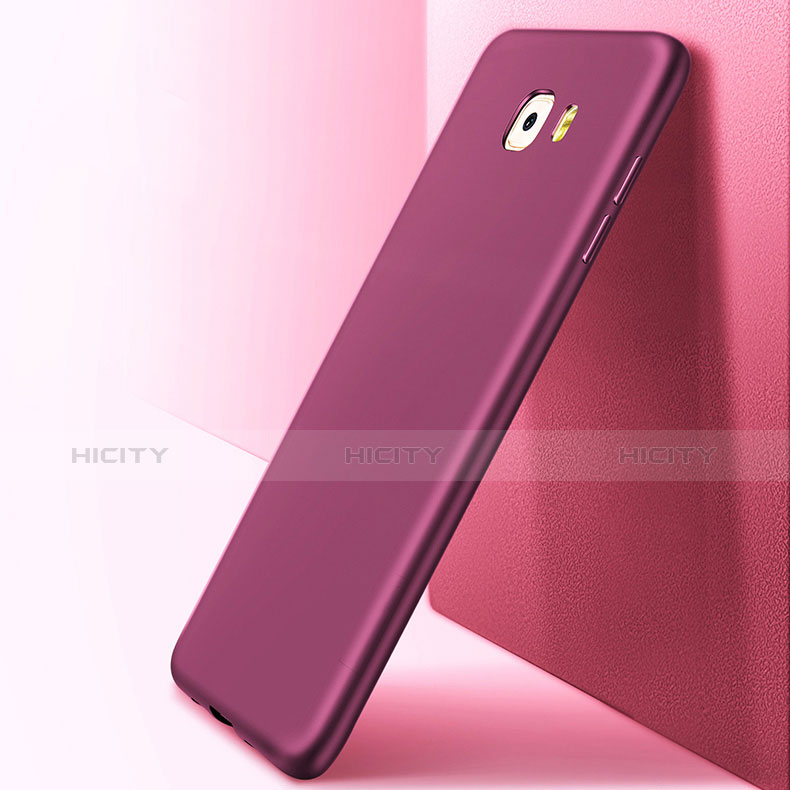 Coque Plastique Rigide Mat M01 pour Samsung Galaxy C9 Pro C9000 Violet Plus