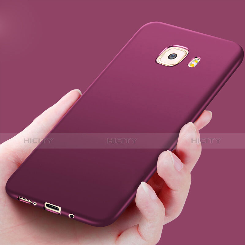 Coque Plastique Rigide Mat M01 pour Samsung Galaxy C9 Pro C9000 Violet Plus