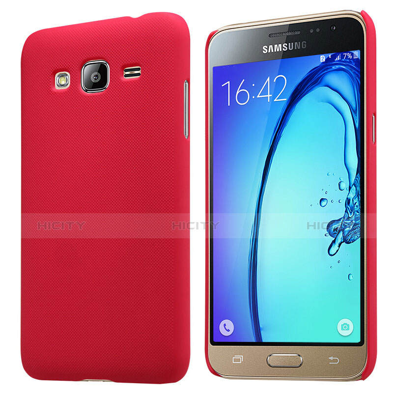 Coque Plastique Rigide Mat M02 pour Samsung Galaxy Amp Prime J320P J320M Rouge Plus