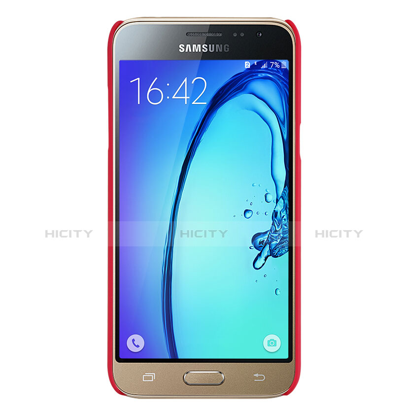 Coque Plastique Rigide Mat M02 pour Samsung Galaxy Amp Prime J320P J320M Rouge Plus