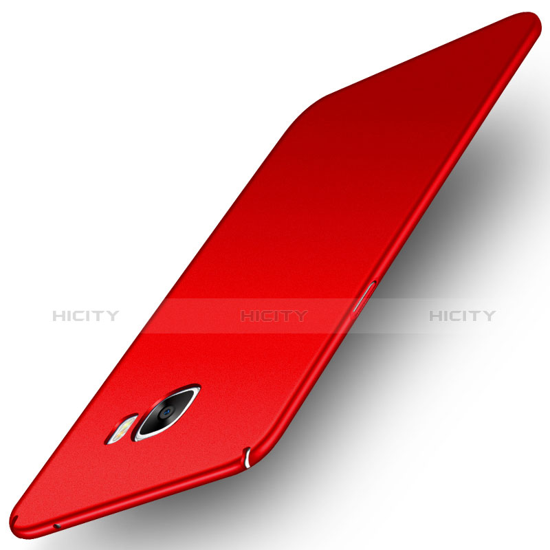 Coque Plastique Rigide Mat M02 pour Samsung Galaxy C7 Pro C7010 Rouge Plus