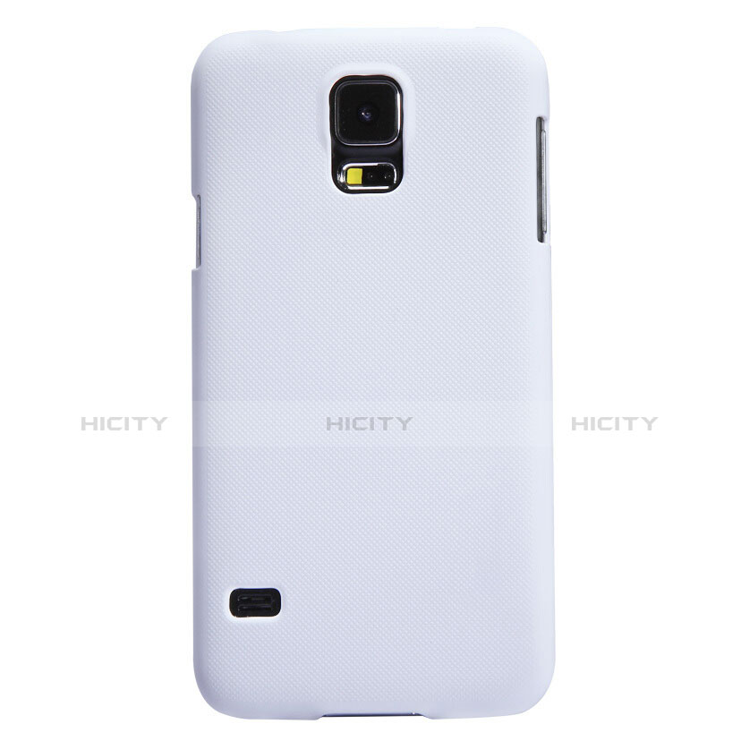 Coque Plastique Rigide Mat M02 pour Samsung Galaxy S5 G900F G903F Blanc Plus