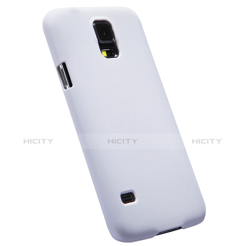 Coque Plastique Rigide Mat M02 pour Samsung Galaxy S5 G900F G903F Blanc Plus