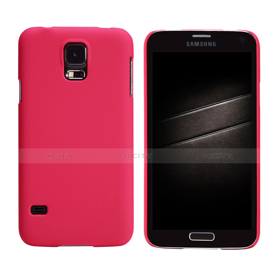 Coque Plastique Rigide Mat M02 pour Samsung Galaxy S5 G900F G903F Rouge Plus