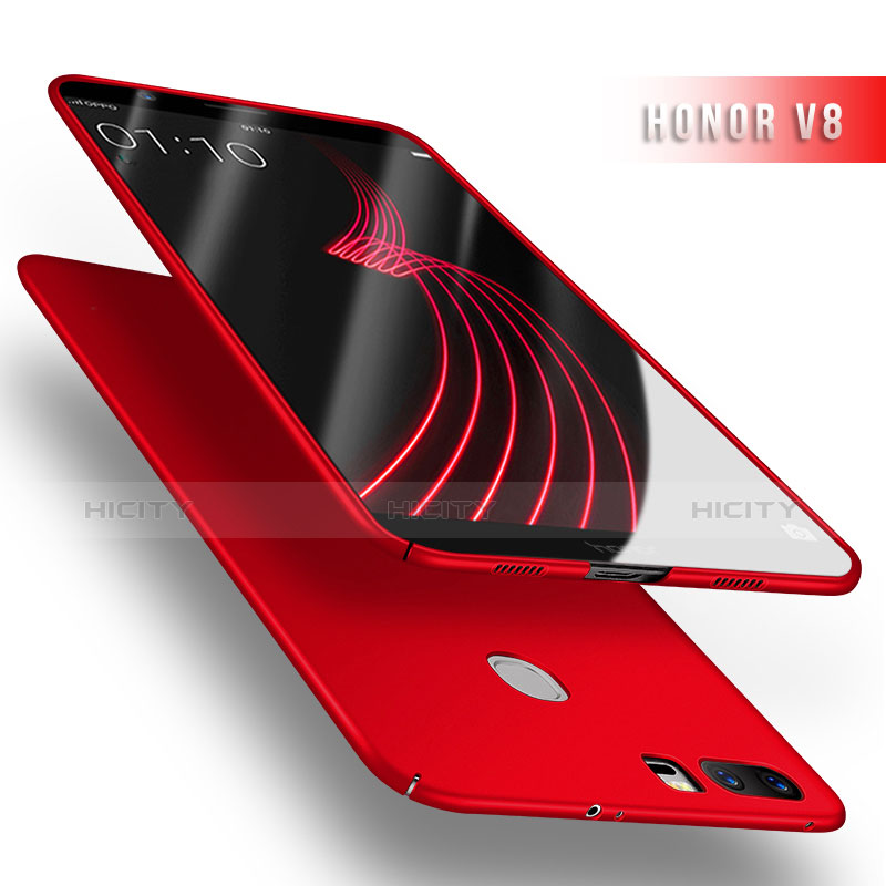 Coque Plastique Rigide Mat M03 pour Huawei Honor V8 Rouge Plus