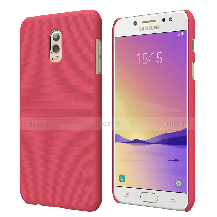 Coque Plastique Rigide Mat M04 pour Samsung Galaxy C8 C710F Rouge Plus