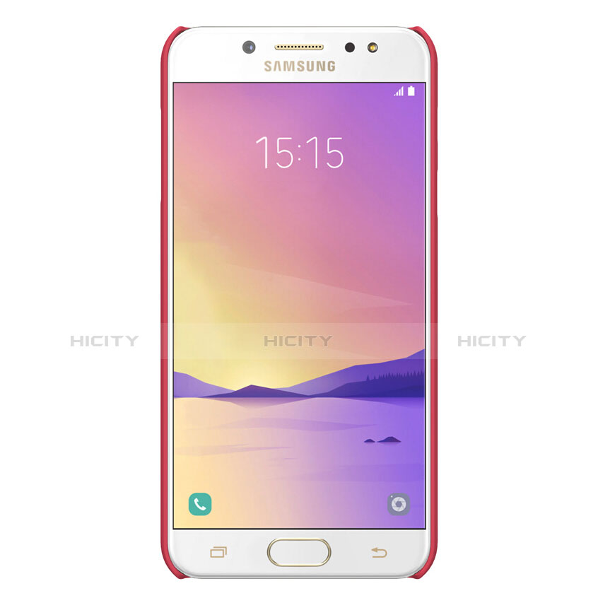 Coque Plastique Rigide Mat M04 pour Samsung Galaxy C8 C710F Rouge Plus