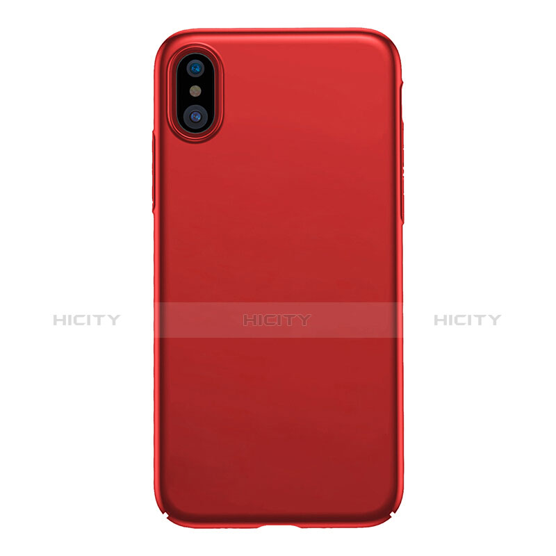 Coque Plastique Rigide Mat M06 pour Apple iPhone X Rouge Plus