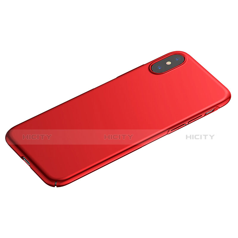 Coque Plastique Rigide Mat M06 pour Apple iPhone X Rouge Plus