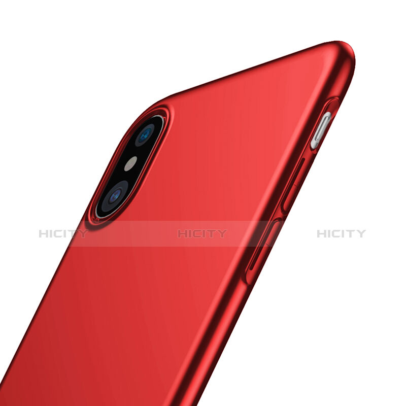 Coque Plastique Rigide Mat M06 pour Apple iPhone X Rouge Plus