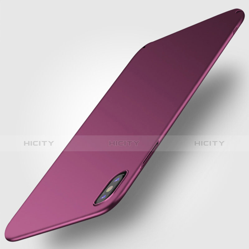 Coque Plastique Rigide Mat M10 pour Apple iPhone X Violet Plus