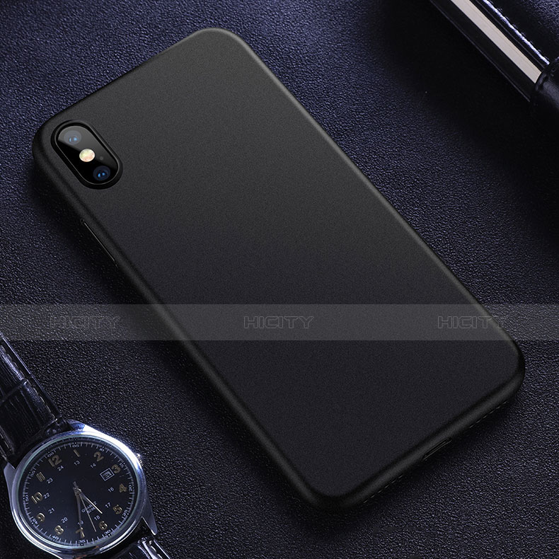 Coque Plastique Rigide Mat M12 pour Apple iPhone Xs Noir Plus