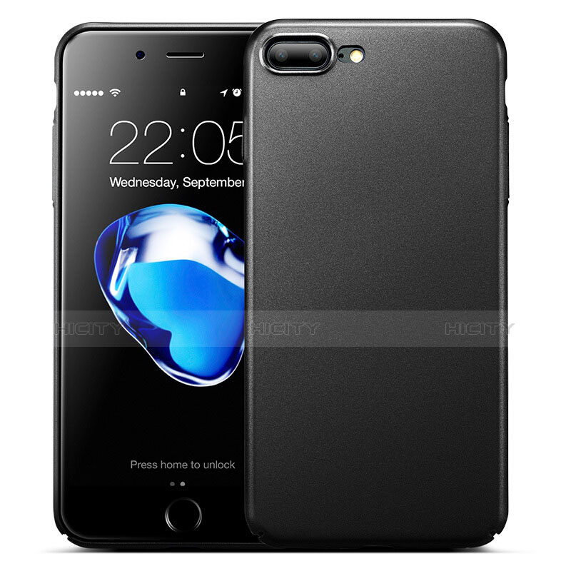 Coque Plastique Rigide Mat pour Apple iPhone 8 Plus Noir Plus