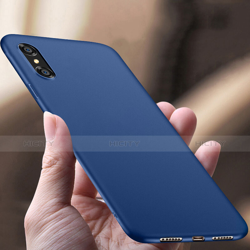 Coque Plastique Rigide Mat pour Apple iPhone Xs Bleu Plus