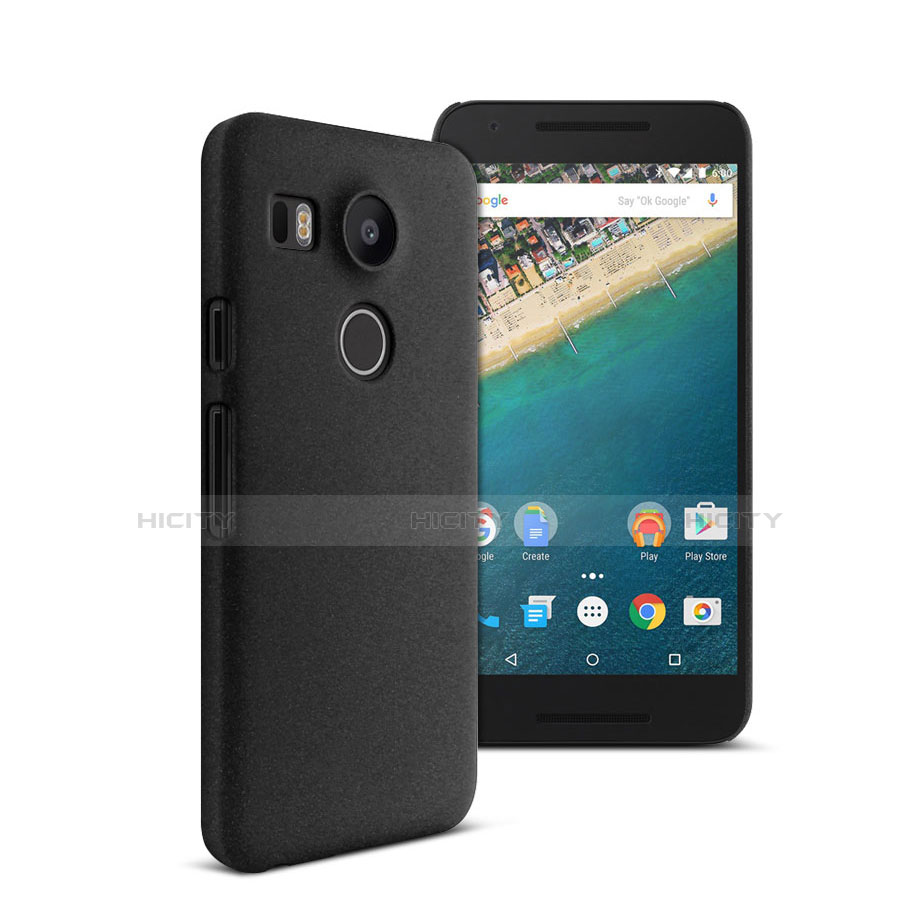 Coque Plastique Rigide Mat pour Google Nexus 5X Noir Plus