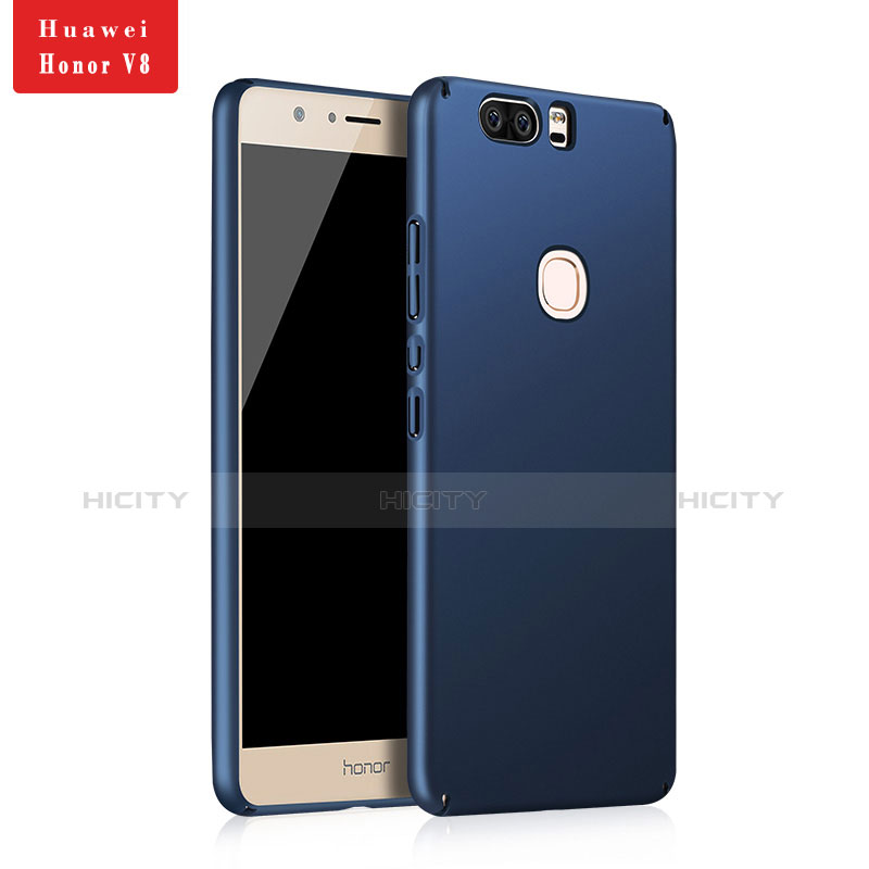 Coque Plastique Rigide Mat pour Huawei Honor V8 Bleu Plus