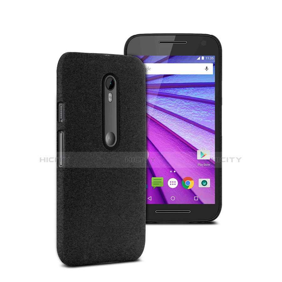 Coque Plastique Rigide Mat pour Motorola Moto G (3rd Gen) Noir Plus