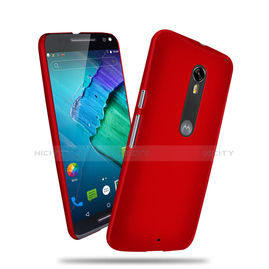 Coque Plastique Rigide Mat pour Motorola Moto X Style Rouge Plus