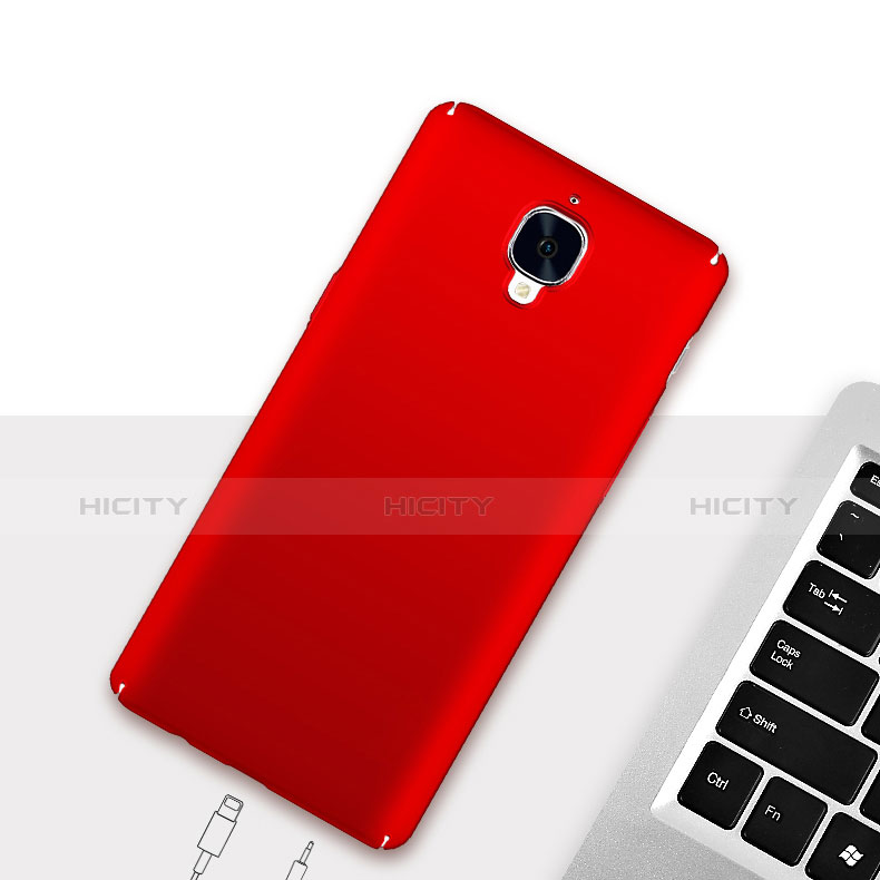 Coque Plastique Rigide Mat pour OnePlus 3 Rouge Plus