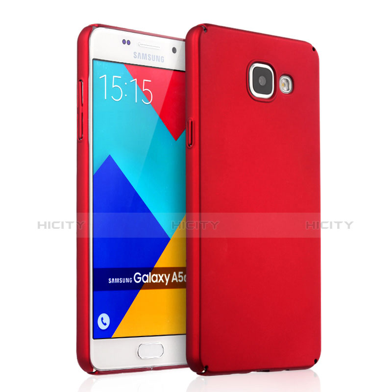 Coque Plastique Rigide Mat pour Samsung Galaxy A5 (2016) SM-A510F Rouge Plus