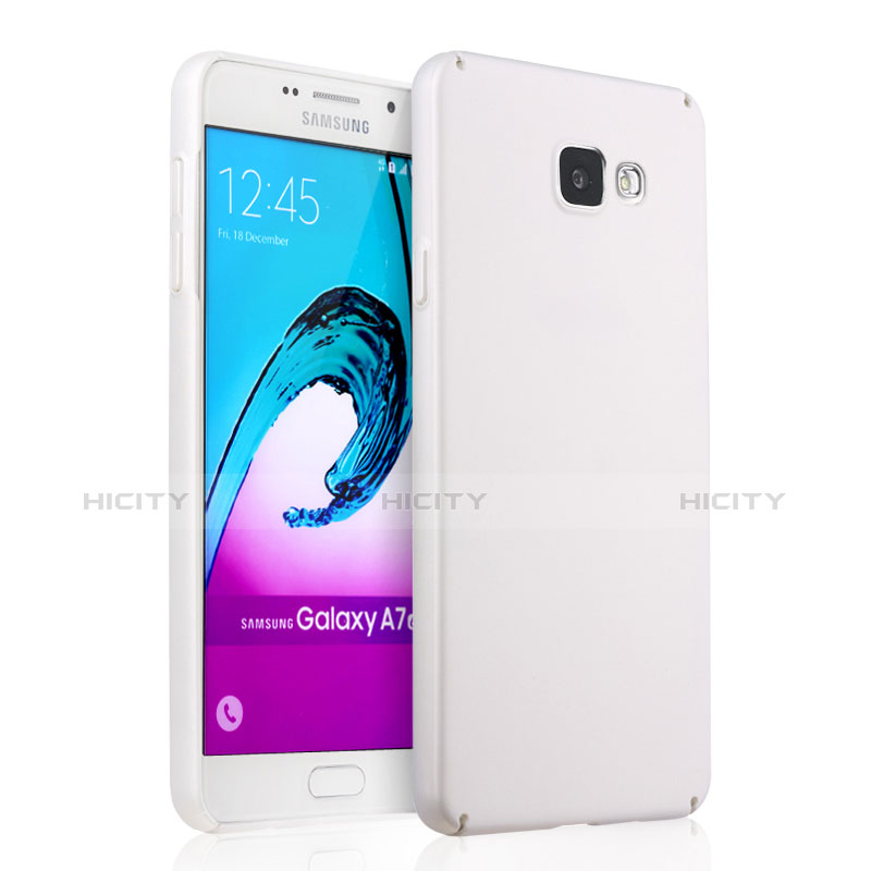 Coque Plastique Rigide Mat pour Samsung Galaxy A7 (2016) A7100 Blanc Plus