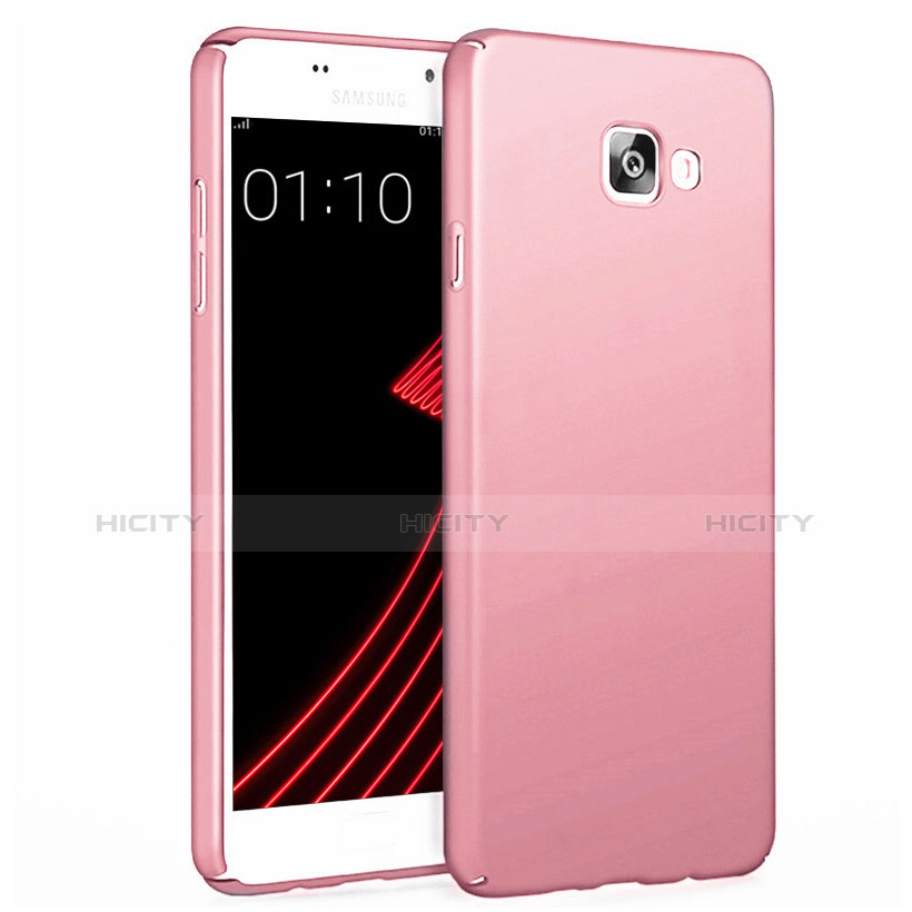 Coque Plastique Rigide Mat pour Samsung Galaxy A7 (2017) A720F Or Rose Plus