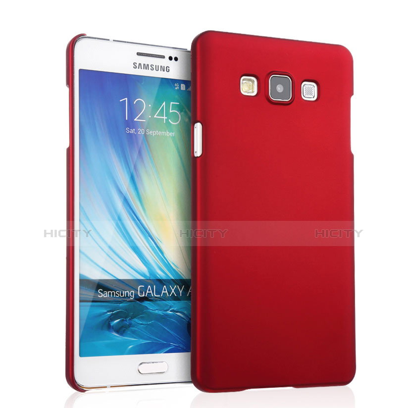 Coque Plastique Rigide Mat pour Samsung Galaxy A7 Duos SM-A700F A700FD Rouge Plus