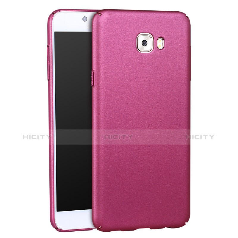 Coque Plastique Rigide Mat pour Samsung Galaxy C7 Pro C7010 Violet Plus