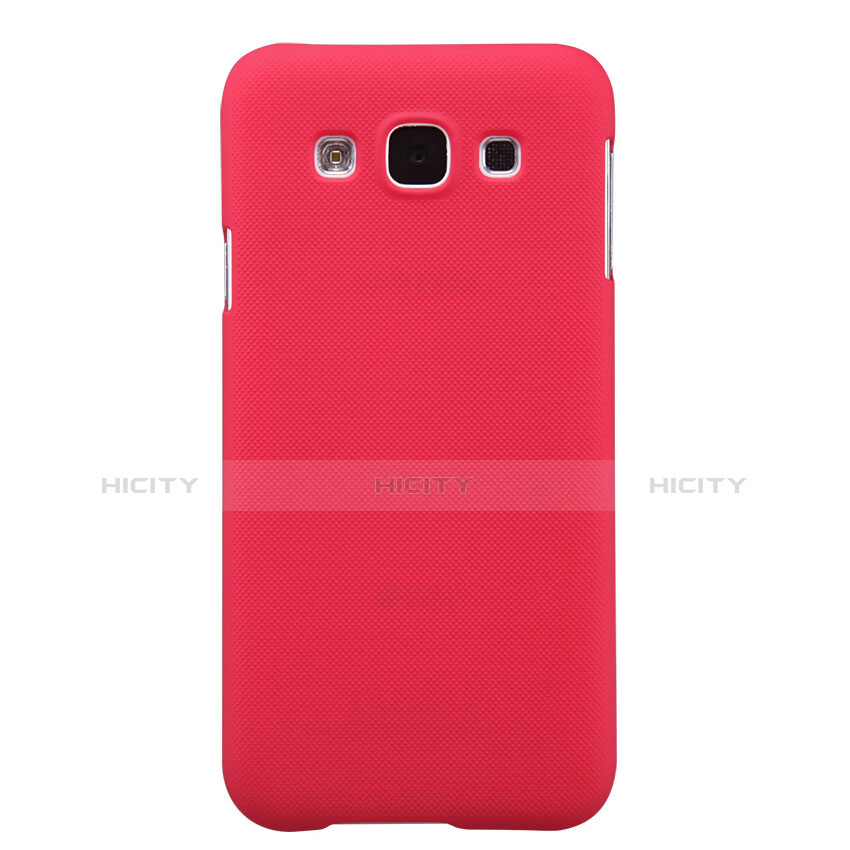 Coque Plastique Rigide Mat pour Samsung Galaxy E5 SM-E500F E500H Rouge Plus