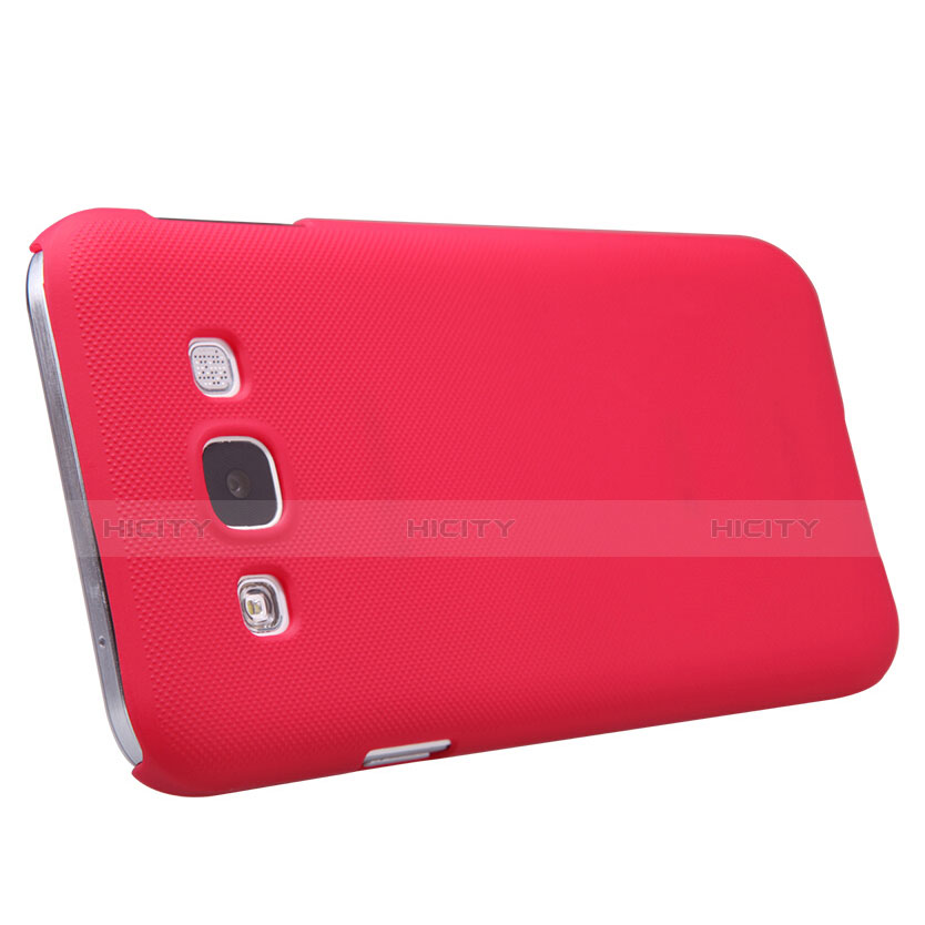 Coque Plastique Rigide Mat pour Samsung Galaxy E5 SM-E500F E500H Rouge Plus